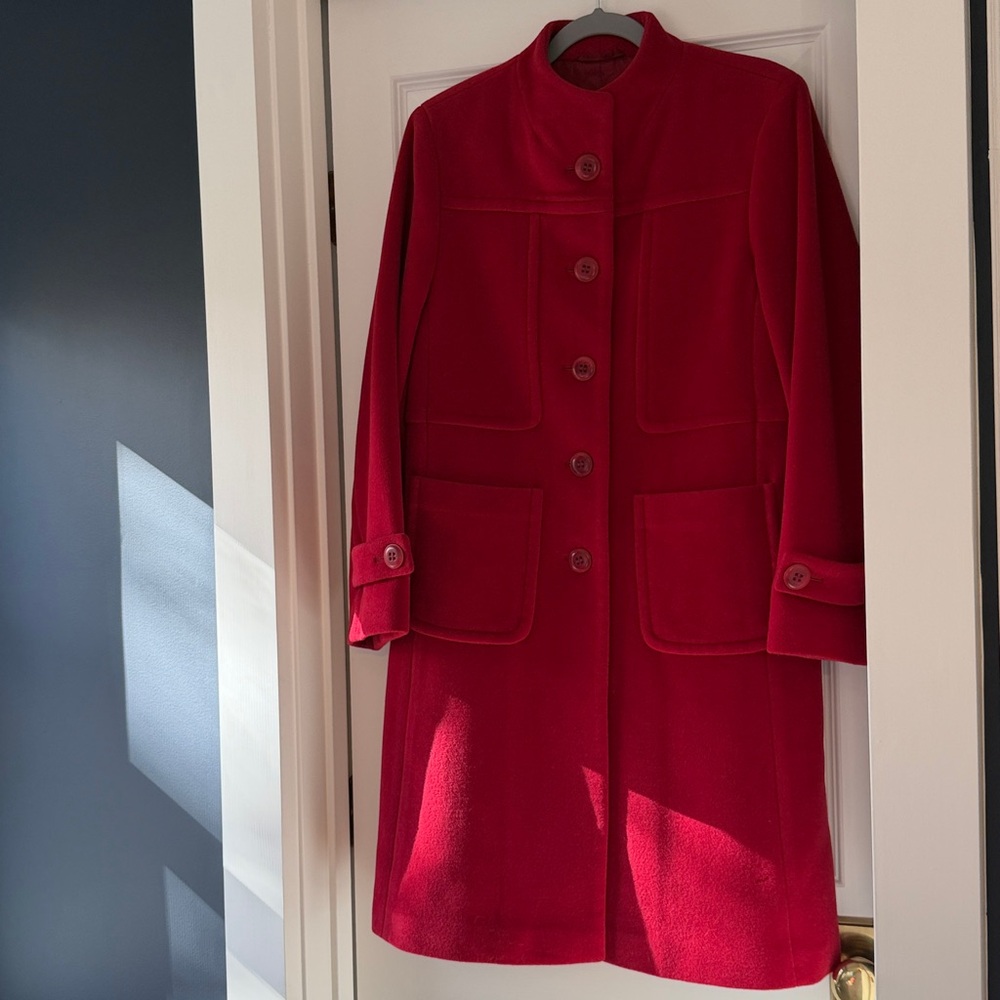 Luxury Italian Fabric Angora/Wool Blend Linda Richards Luxury Coat, size 6
